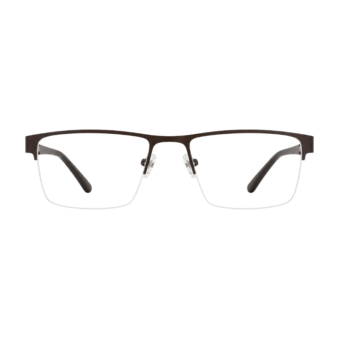 GREY JACK 58008 | Classic Semi-Rimless Rectangle Eyeglasses-zoom-10