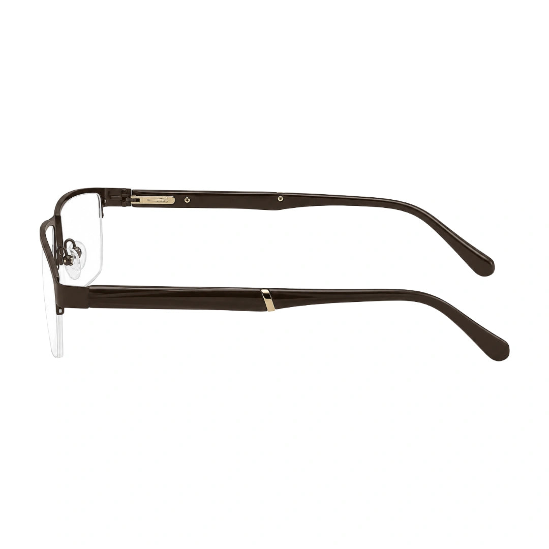 GREY JACK 58008 | Classic Semi-Rimless Rectangle Eyeglasses-zoom-11