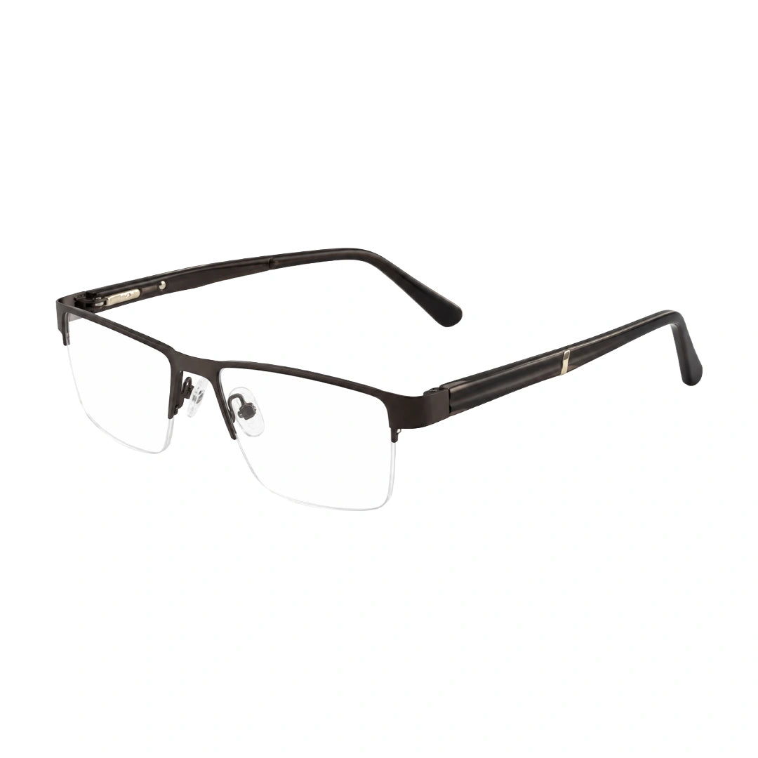 GREY JACK 58008 | Classic Semi-Rimless Rectangle Eyeglasses-zoom-12