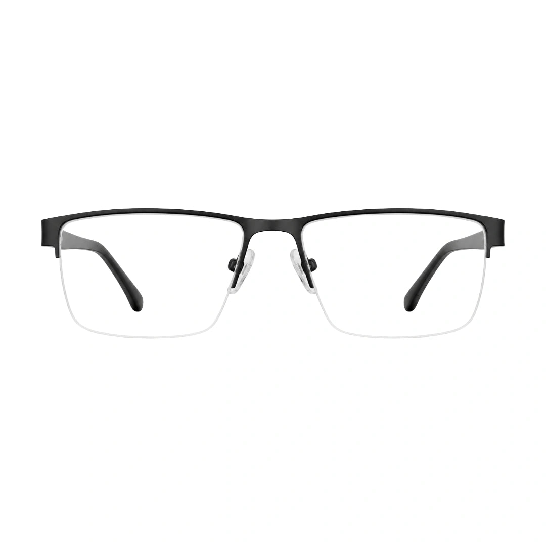 GREY JACK 58008 | Classic Semi-Rimless Rectangle Eyeglasses-zoom-19