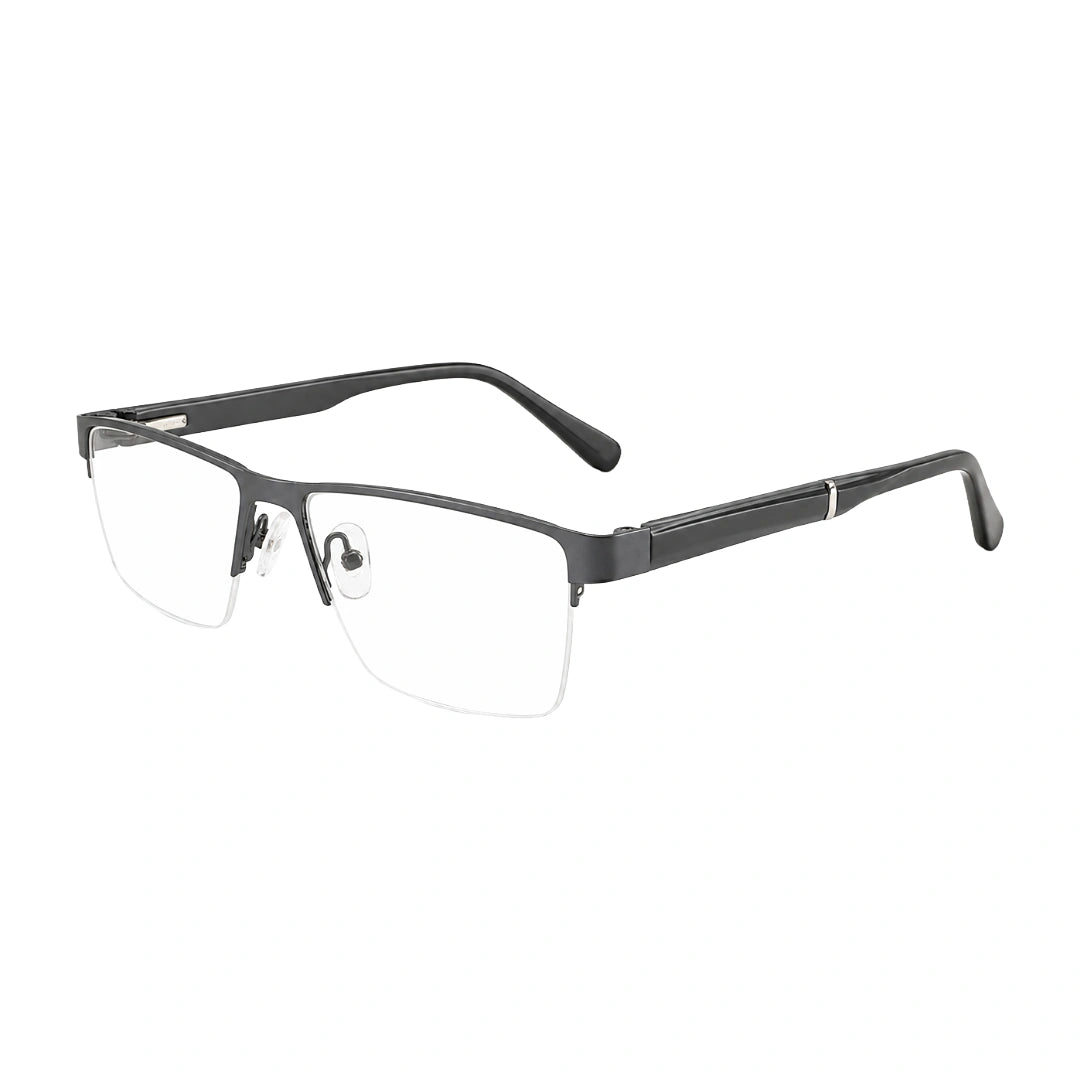 GREY JACK 58008 | Classic Semi-Rimless Rectangle Eyeglasses-zoom-21