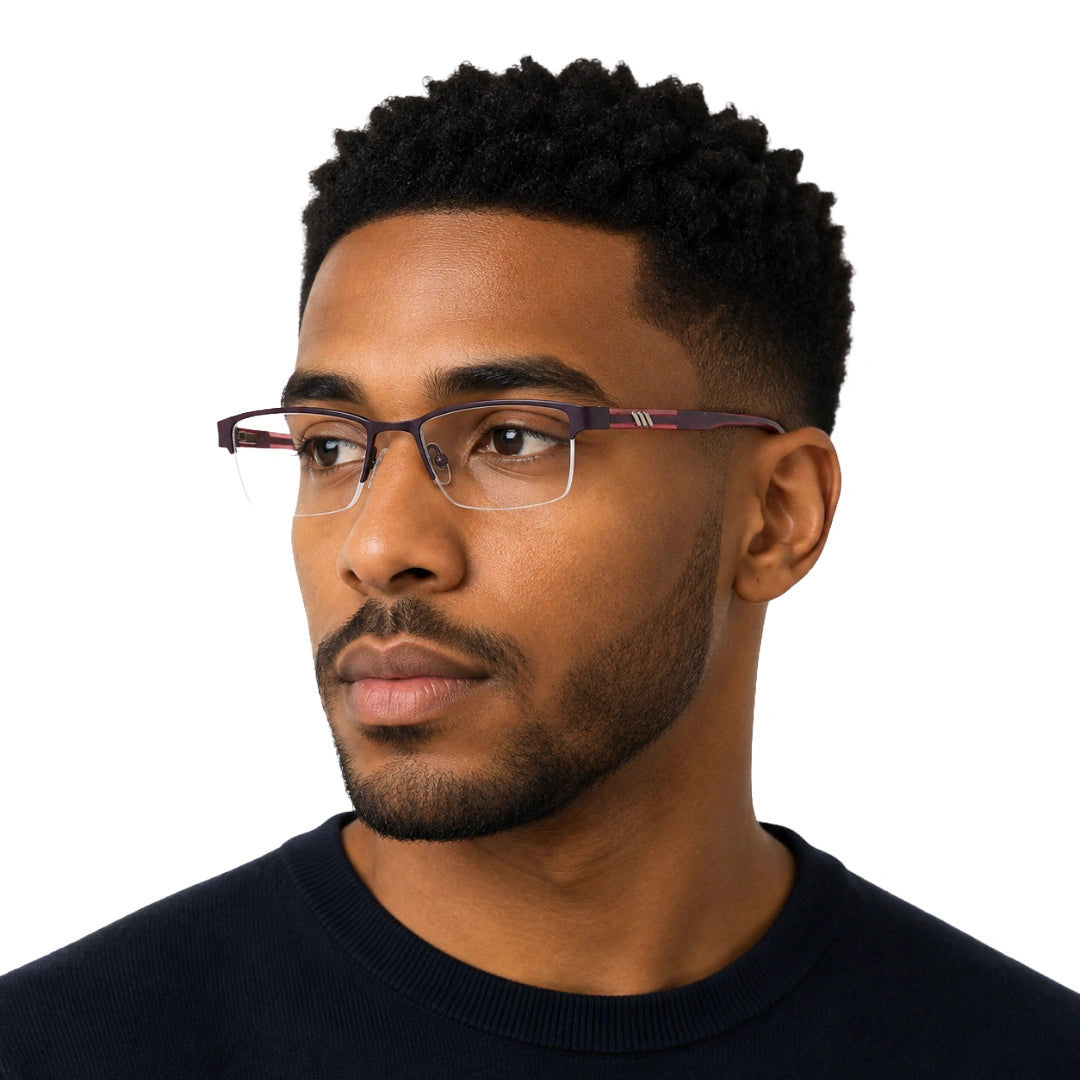 GREY JACK 58014 | Semi-Rimless Rectangle Eyeglasses-zoom-7