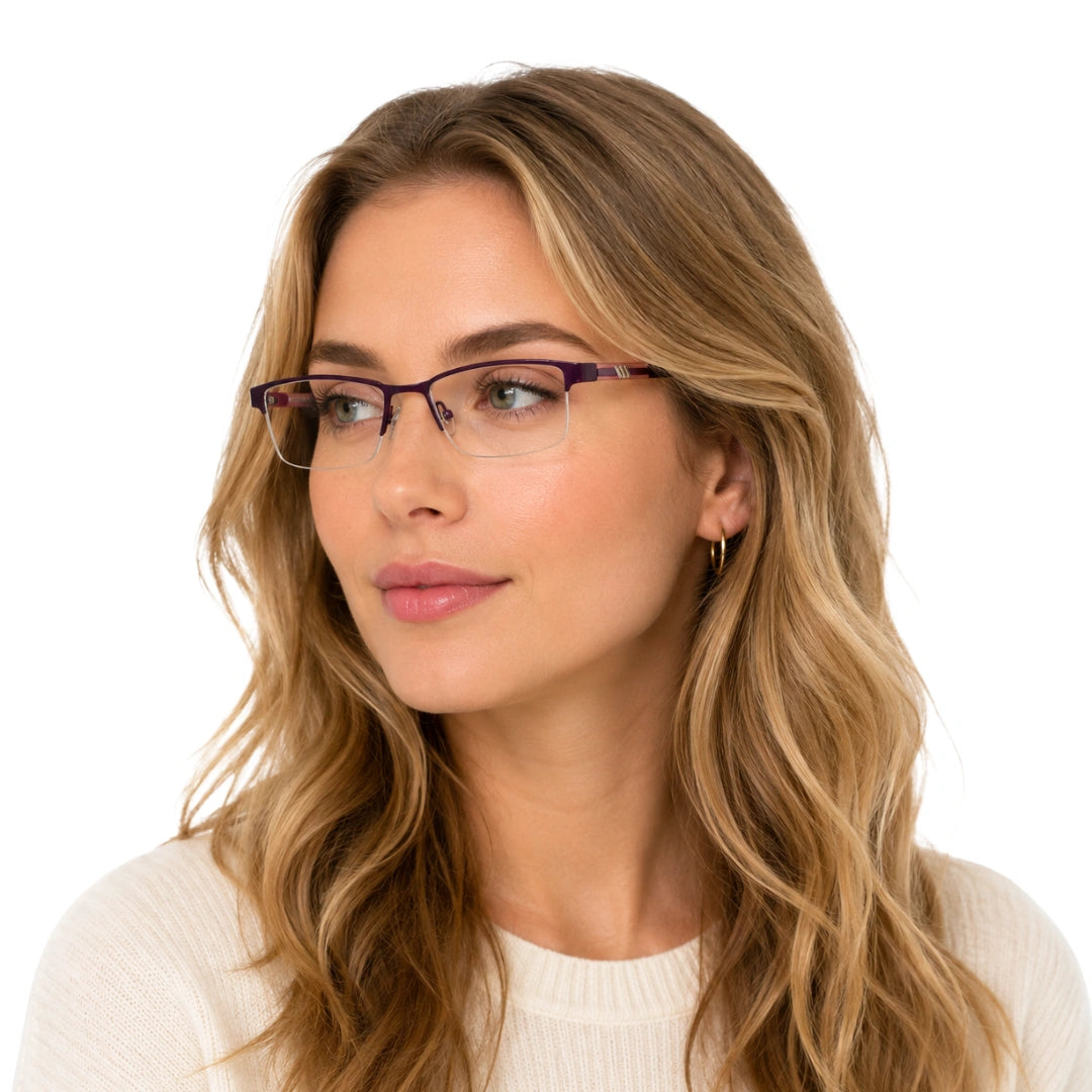GREY JACK 58014 | Semi-Rimless Rectangle Eyeglasses-zoom-8