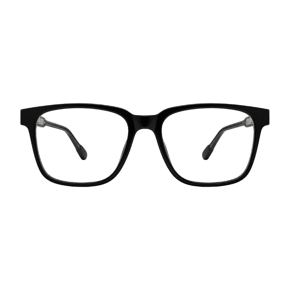 Grey Jack CL108 | Square Prescription Eyeglasses with 3 Clip-On Lenses