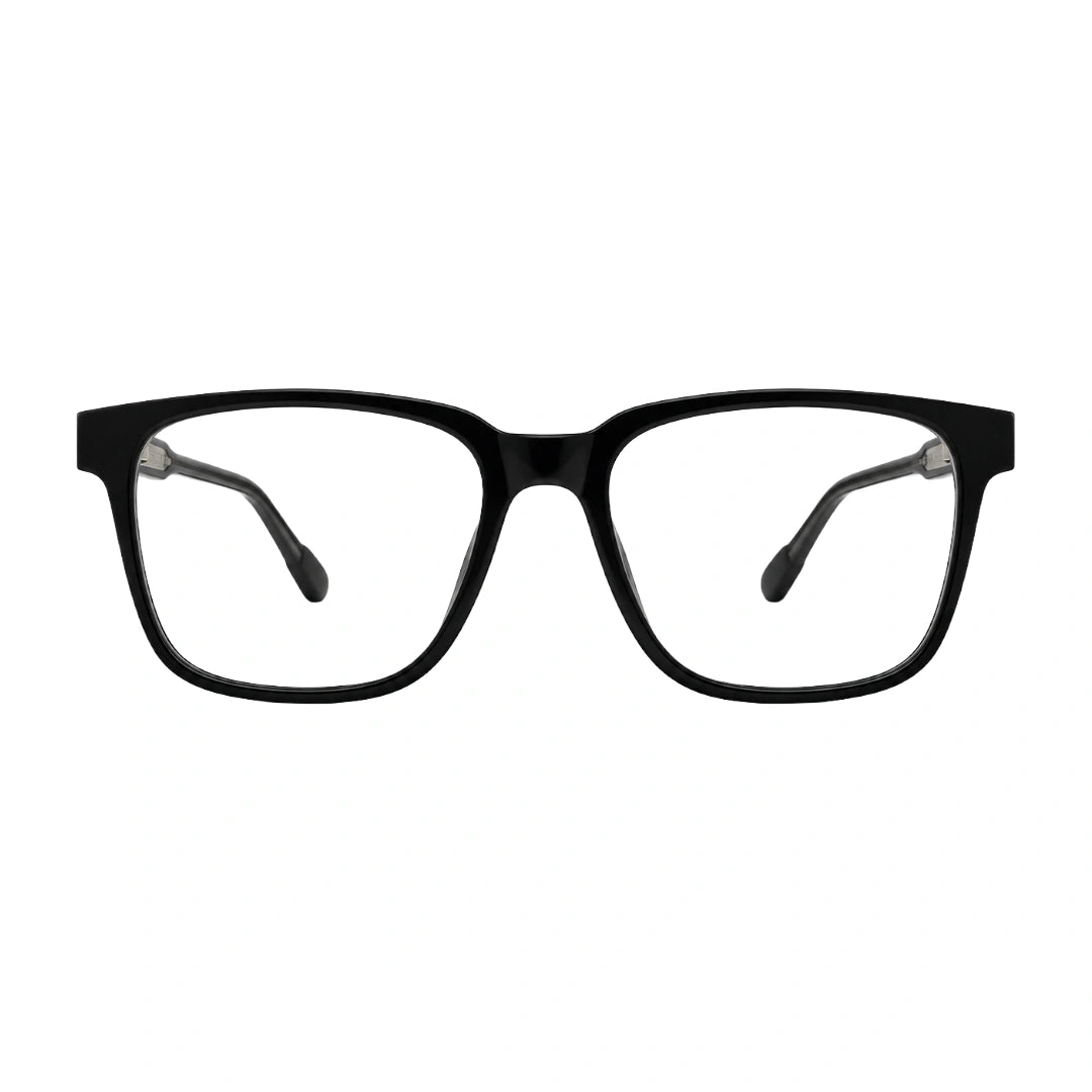 Grey Jack CL108 | Square Prescription Eyeglasses with 3 Clip-On Lenses-zoom-1