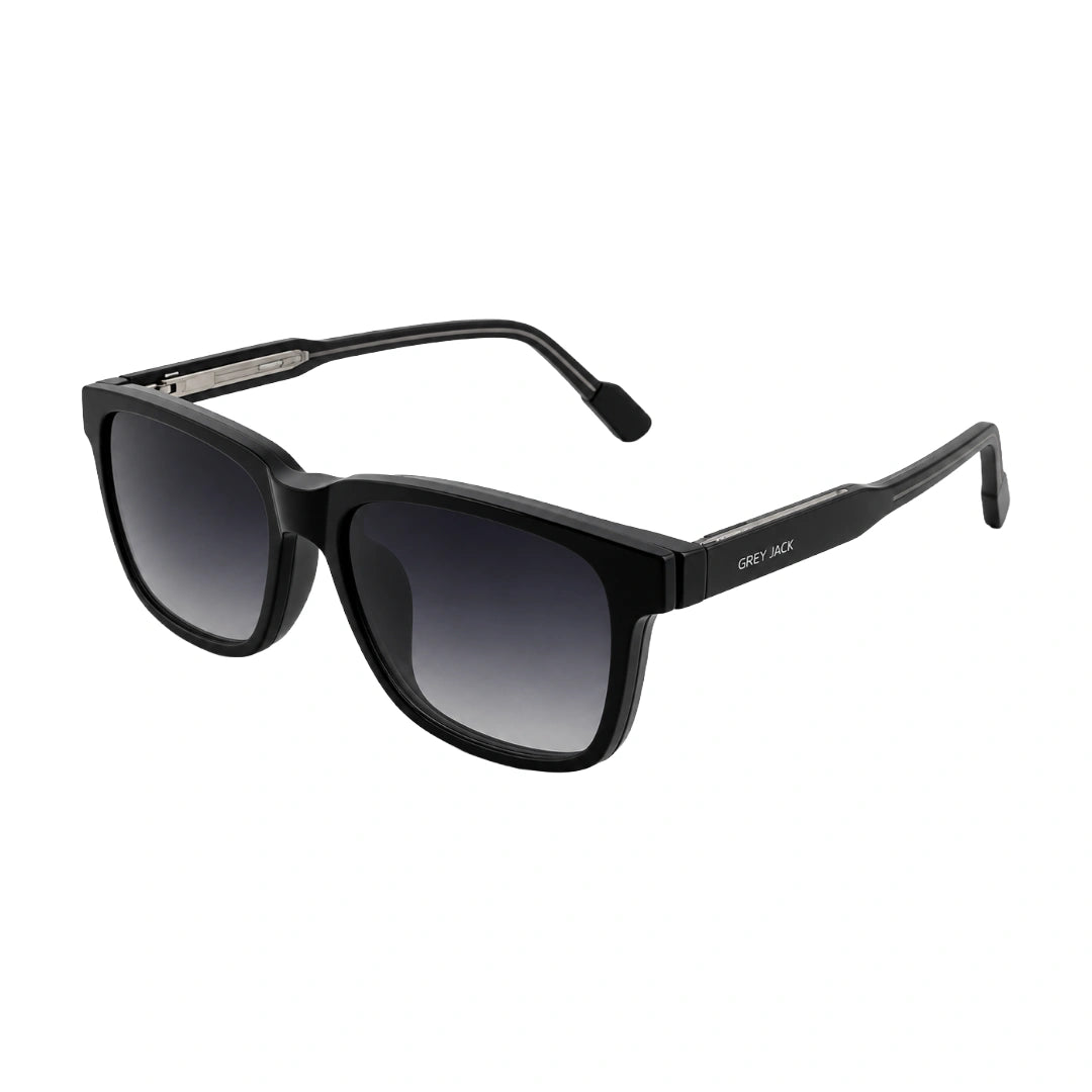 Grey Jack CL108 | Square Prescription Eyeglasses with 3 Clip-On Lenses-3
