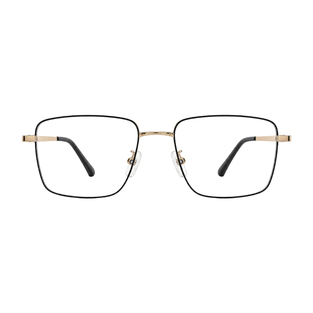 Grey Jack CL202 | Rectangular Prescription Eyeglasses with 3 Clip-On Lenses