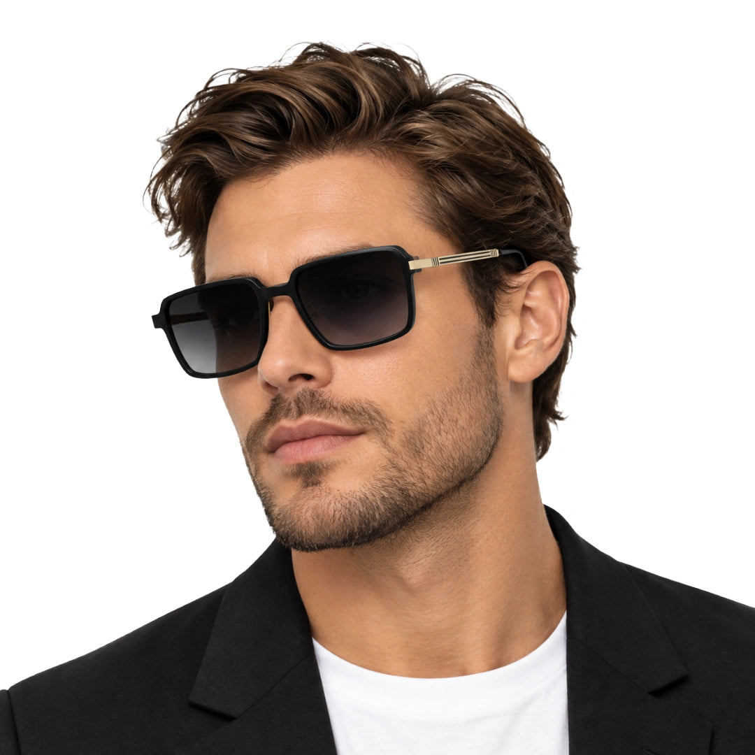 Grey Jack CL202 | Rectangular Prescription Eyeglasses with 3 Clip-On Lenses-8