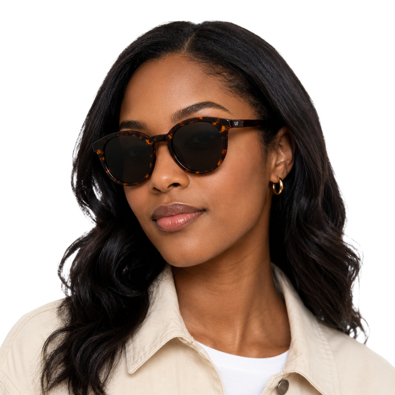 GAP SGP007 Pantos Sunglasses – Havana / Green Lens-zoom-