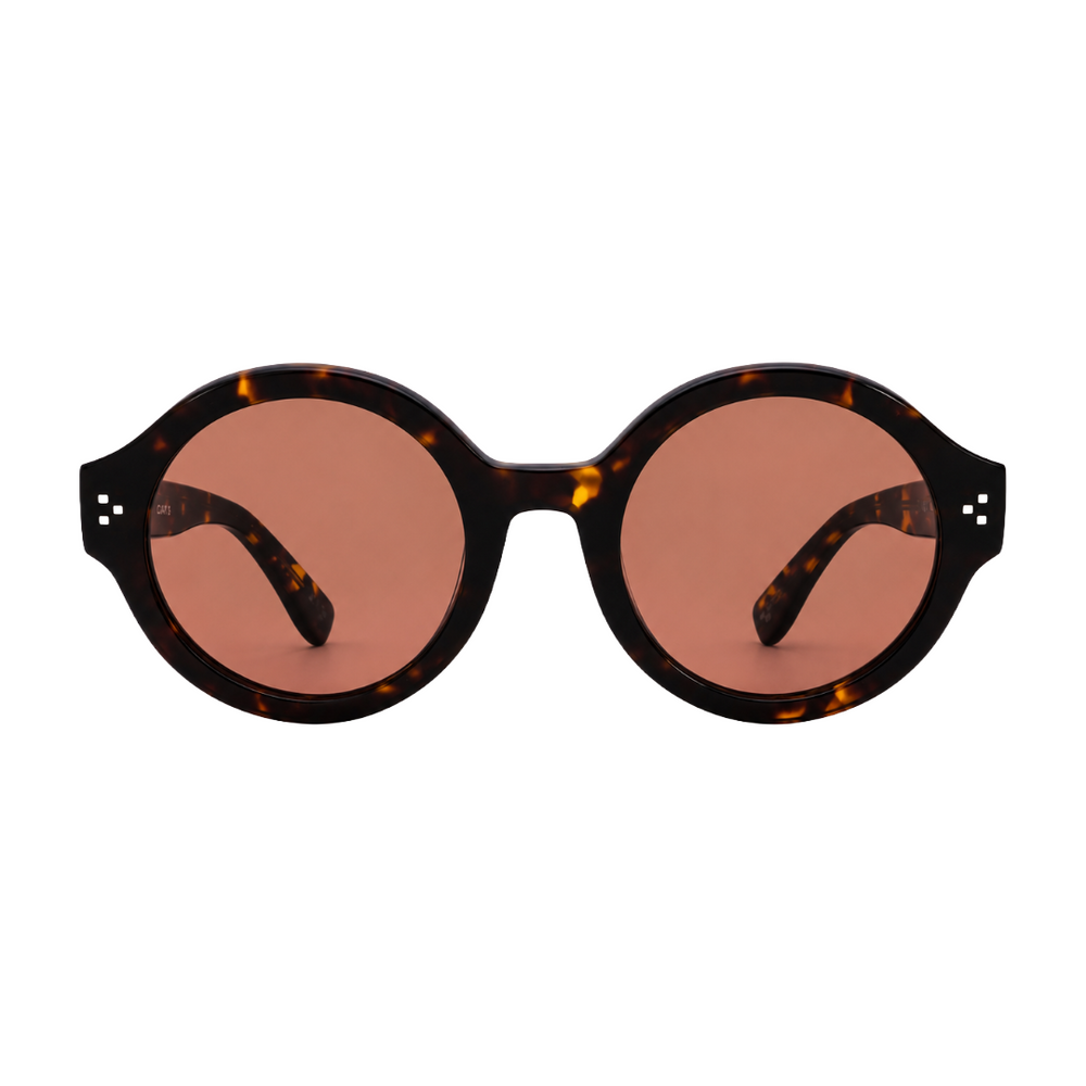 GAP GP009 Oversized Round Sunglasses – Havana / Brown Lens