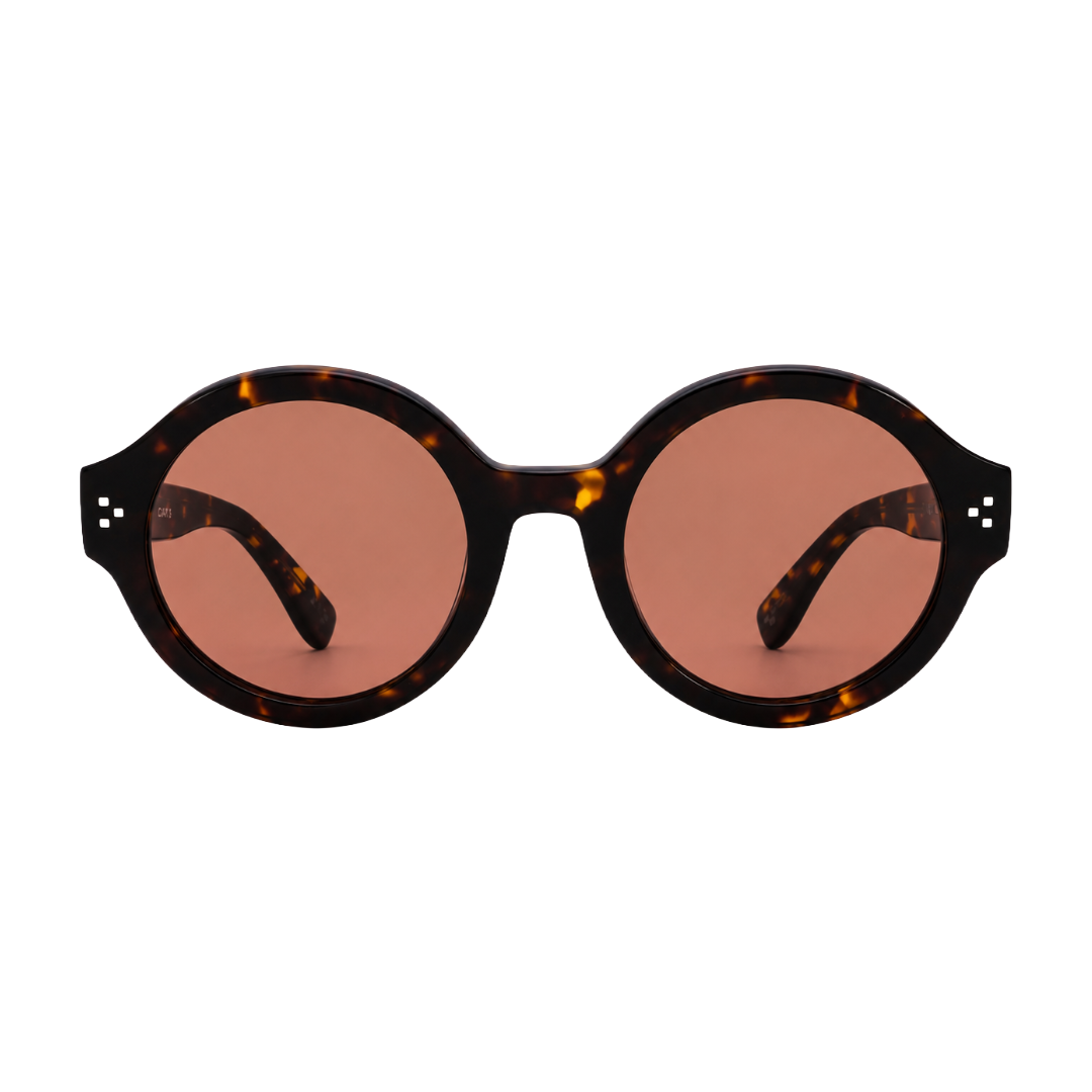 GAP GP009 Oversized Round Sunglasses – Havana / Brown Lens-zoom-1