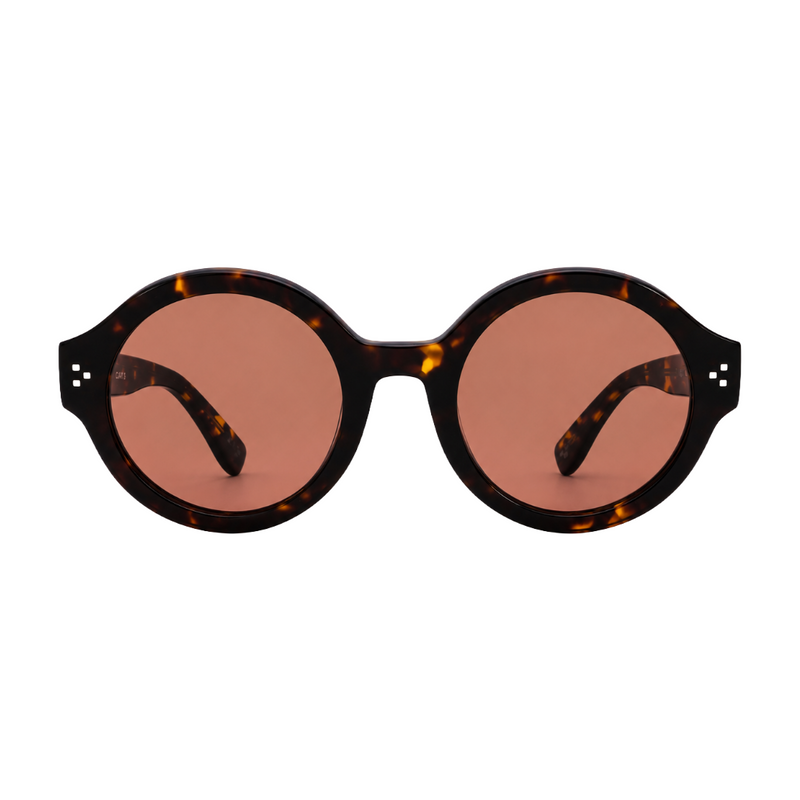 GAP GP009 Oversized Round Sunglasses – Havana / Brown Lens-zoom-