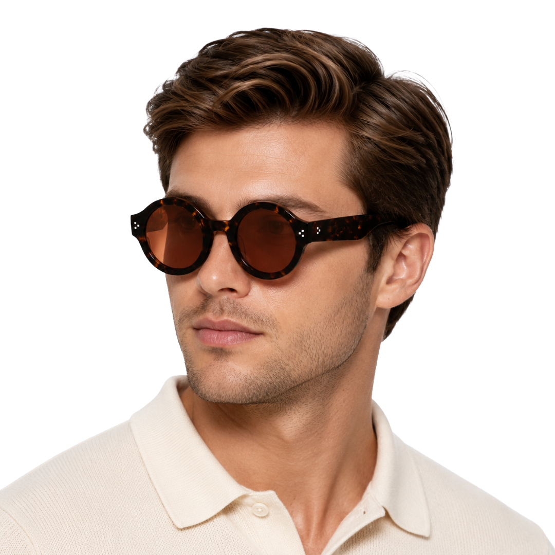 GAP GP009 Oversized Round Sunglasses – Havana / Brown Lens-zoom-7
