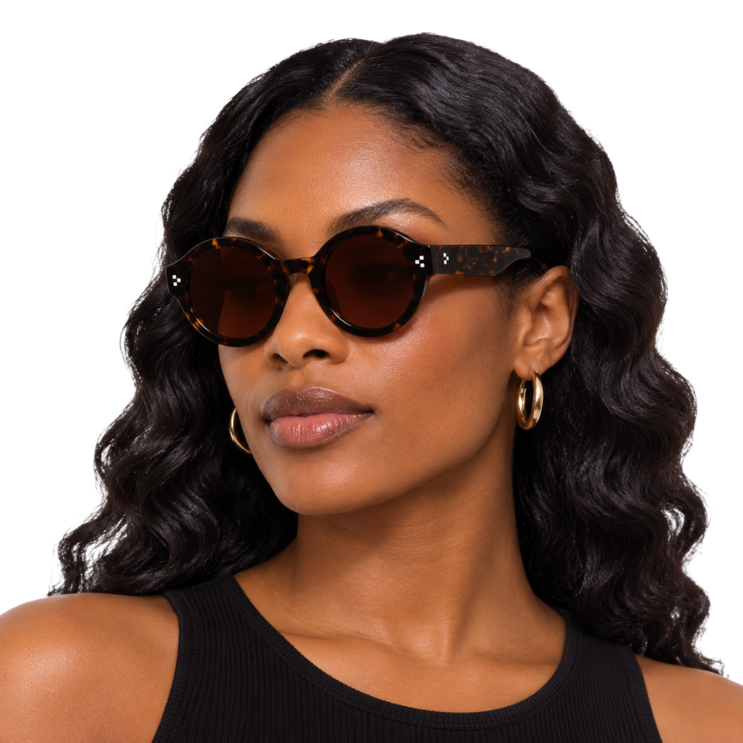 GAP GP009 Oversized Round Sunglasses – Havana / Brown Lens-zoom-8