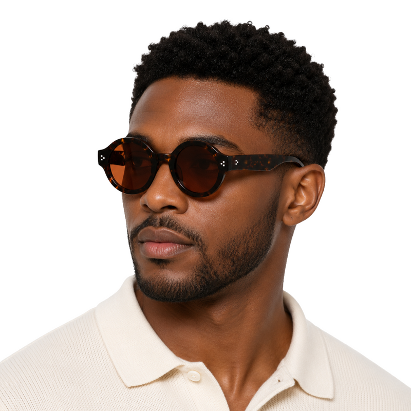 GAP GP009 Oversized Round Sunglasses – Havana / Brown Lens-zoom-