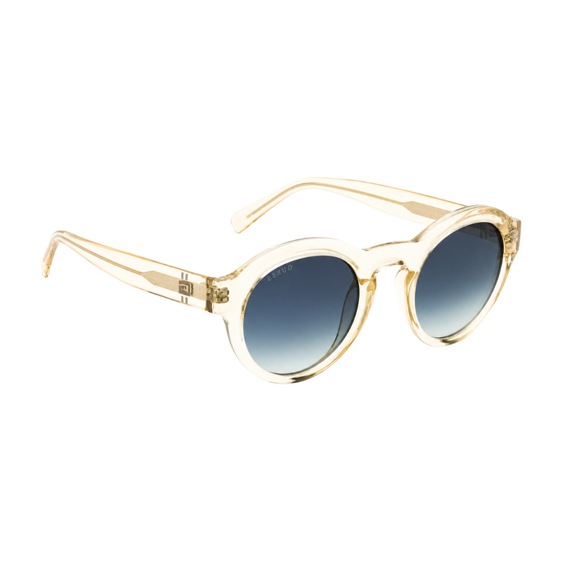 Guess GU00205 Round Sunglasses – Crystal Yellow Frame / Blue Gradient Lens-zoom-