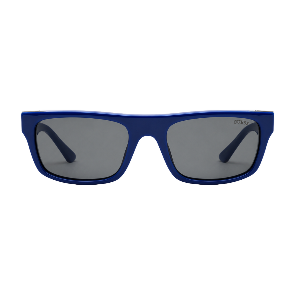 Guess GU00276 Rectangular Sunglasses – Blue Frame / Smoke Lens