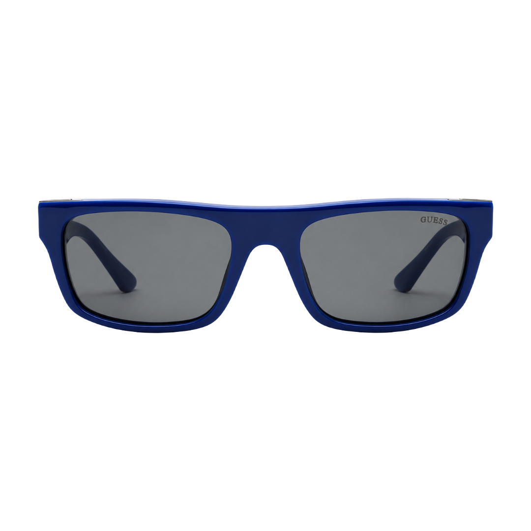 Guess GU00276 Rectangular Sunglasses – Blue Frame / Smoke Lens-1