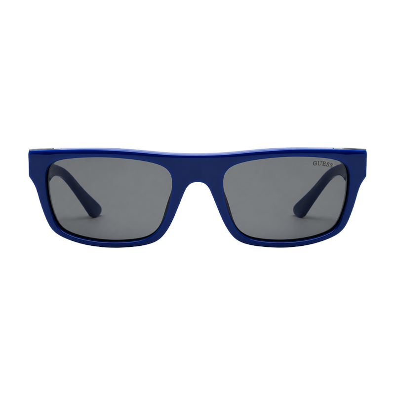 Guess GU00276 Rectangular Sunglasses – Blue Frame / Smoke Lens-zoom-