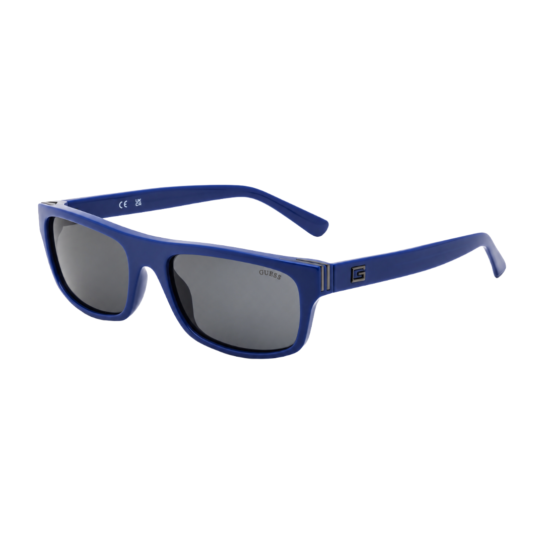 Guess GU00276 Rectangular Sunglasses – Blue Frame / Smoke Lens