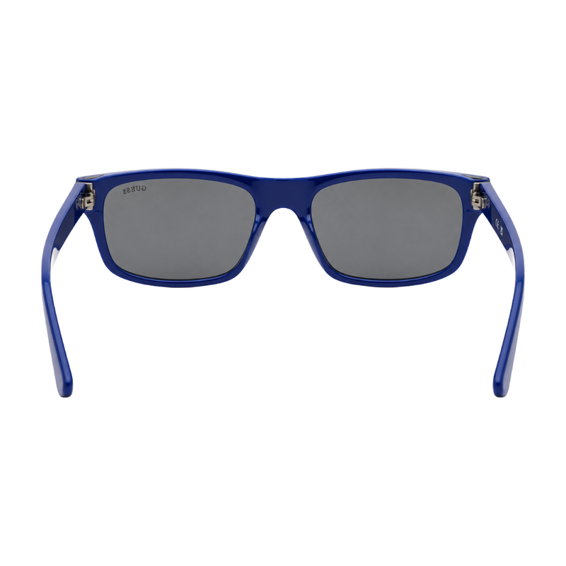 Guess GU00276 Rectangular Sunglasses – Blue Frame / Smoke Lens-zoom-