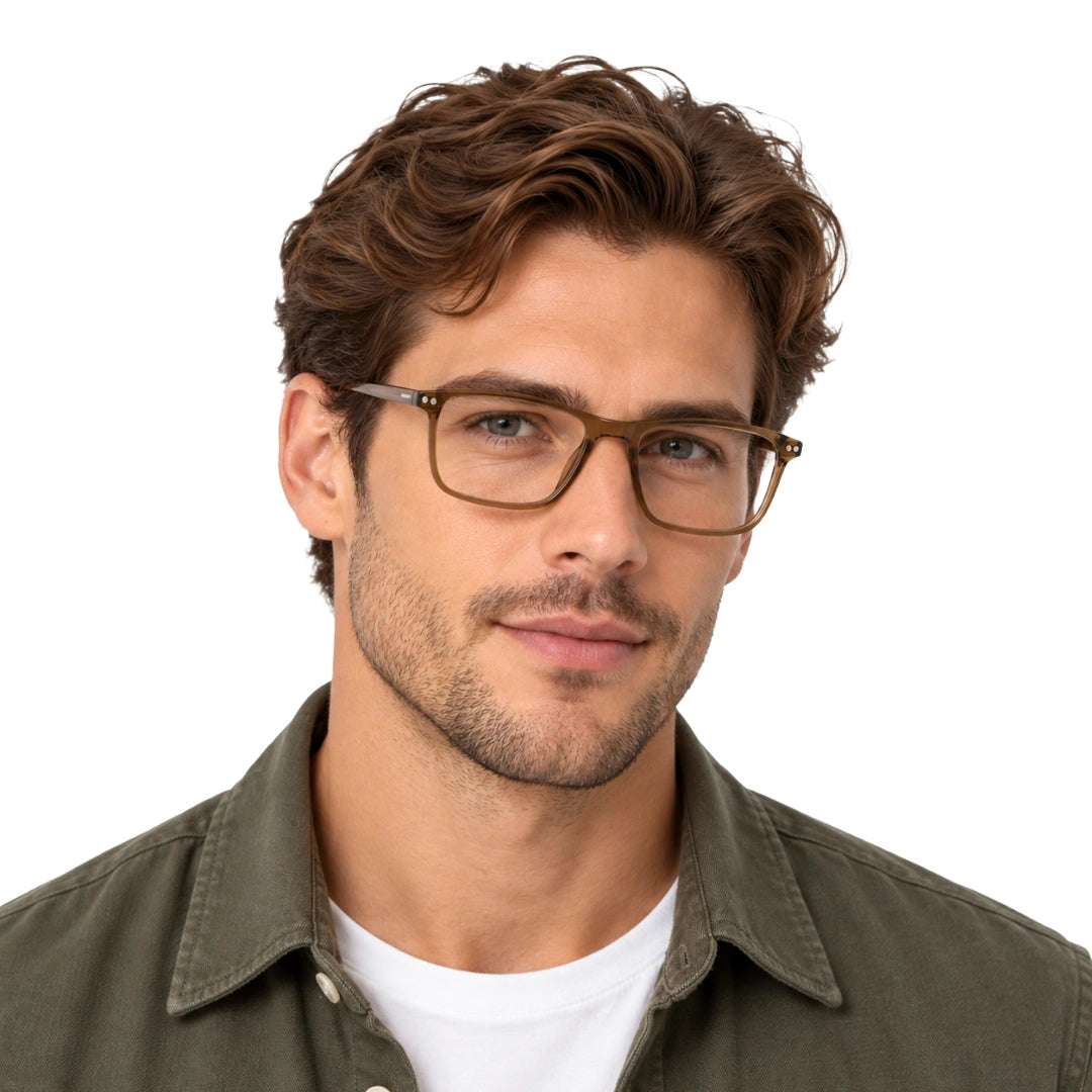 Zoe Miller HIT404 | Structured Rectangle Eyeglasses with Sun Clip-zoom-50