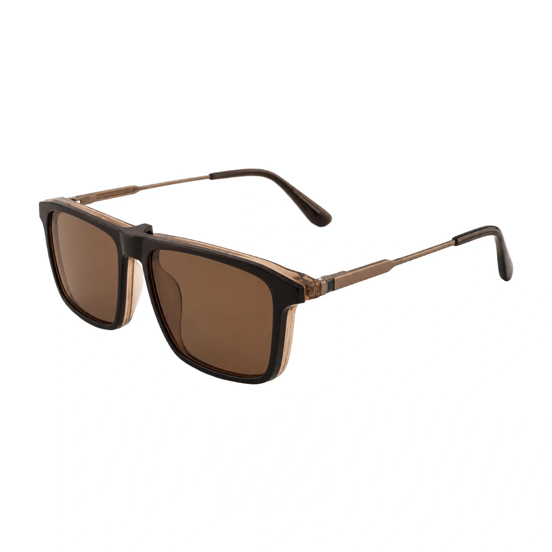 Zoe Miller HIT404 | Structured Rectangle Eyeglasses with Sun Clip-zoom-43