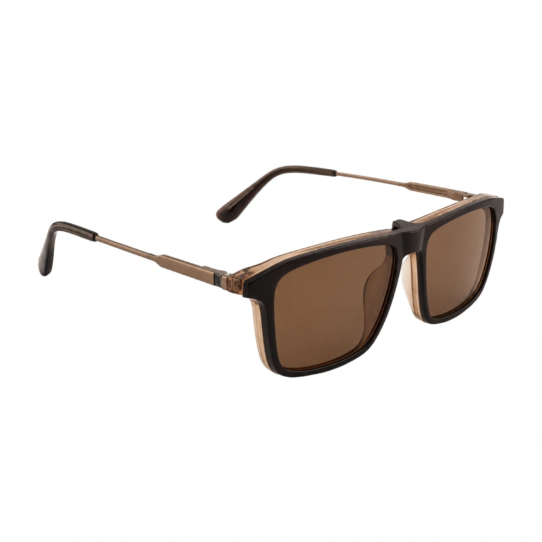 Zoe Miller HIT404 | Structured Rectangle Eyeglasses with Sun Clip-zoom-46