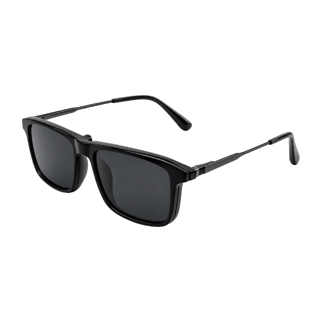 Zoe Miller HIT404 | Structured Rectangle Eyeglasses with Sun Clip-zoom-13