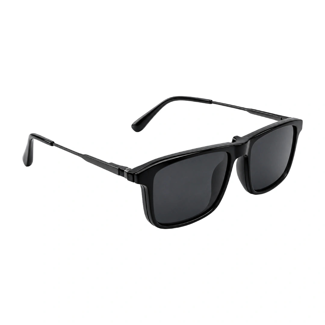 Zoe Miller HIT404 | Structured Rectangle Eyeglasses with Sun Clip-zoom-16