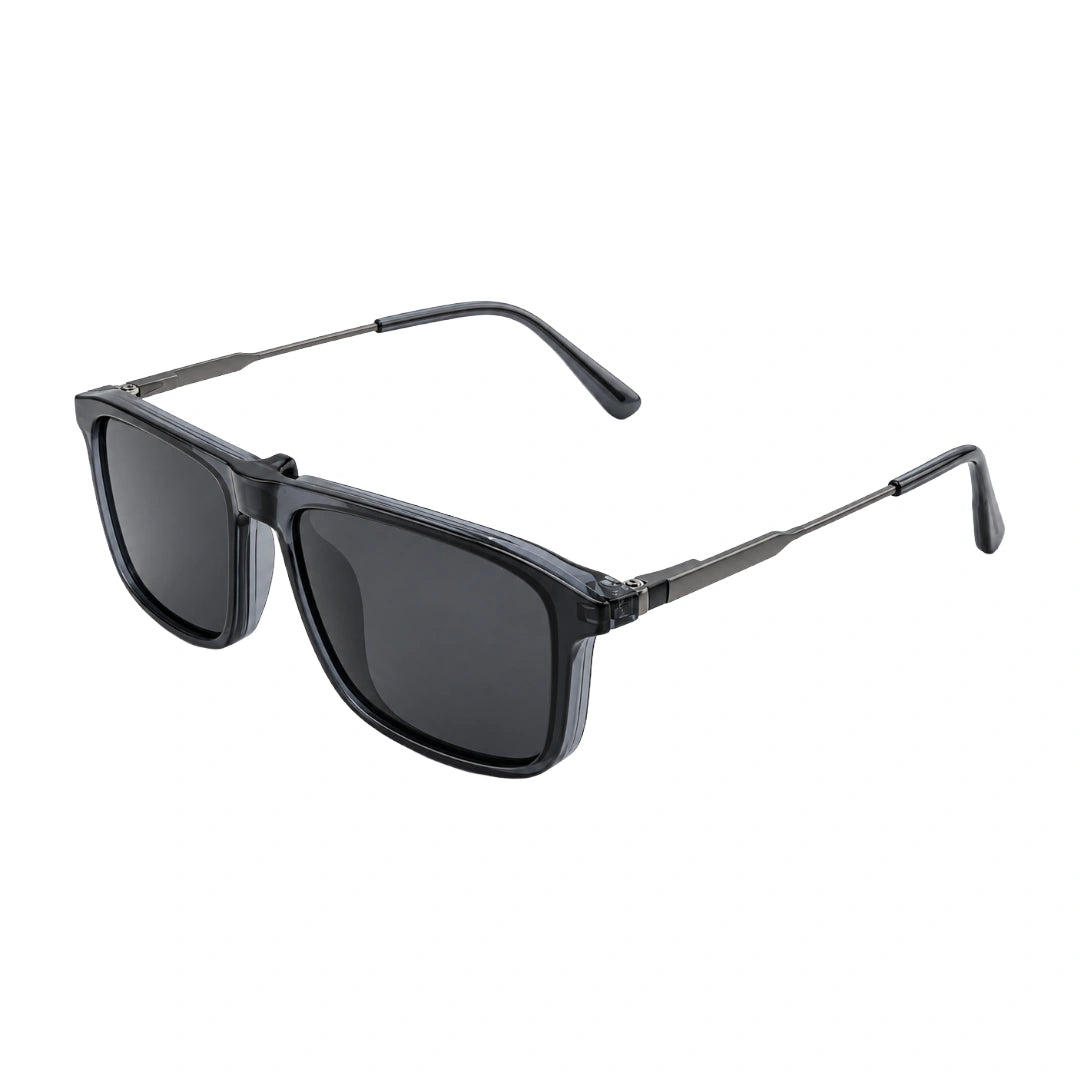 Zoe Miller HIT404 | Structured Rectangle Eyeglasses with Sun Clip-23