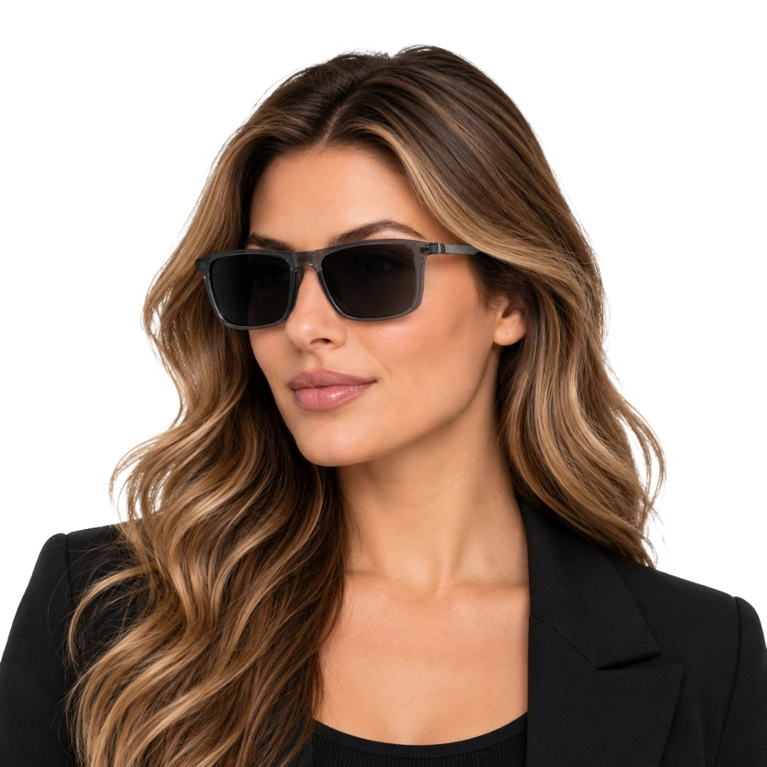 Zoe Miller HIT404 | Structured Rectangle Eyeglasses with Sun Clip-zoom-29