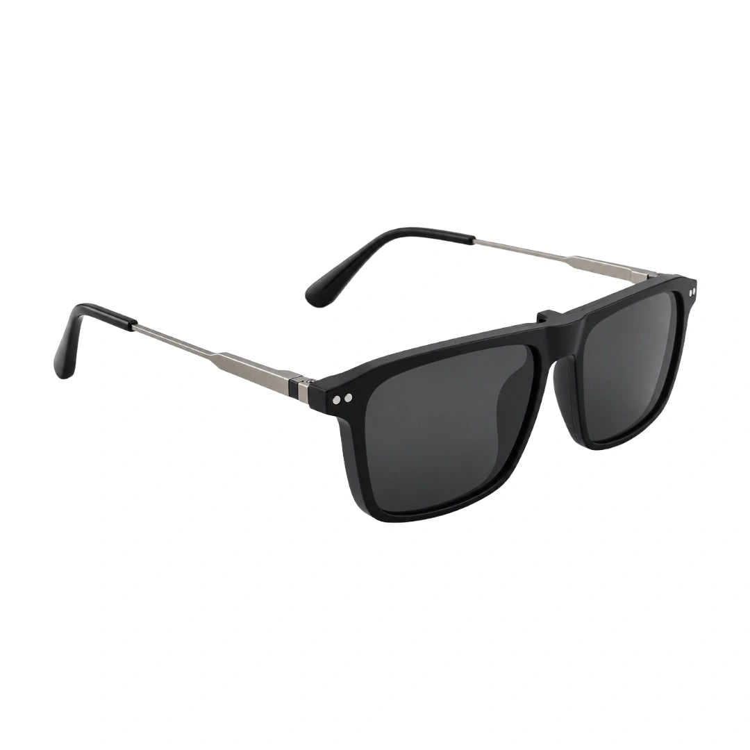 Zoe Miller HIT404 | Structured Rectangle Eyeglasses with Sun Clip-zoom-36