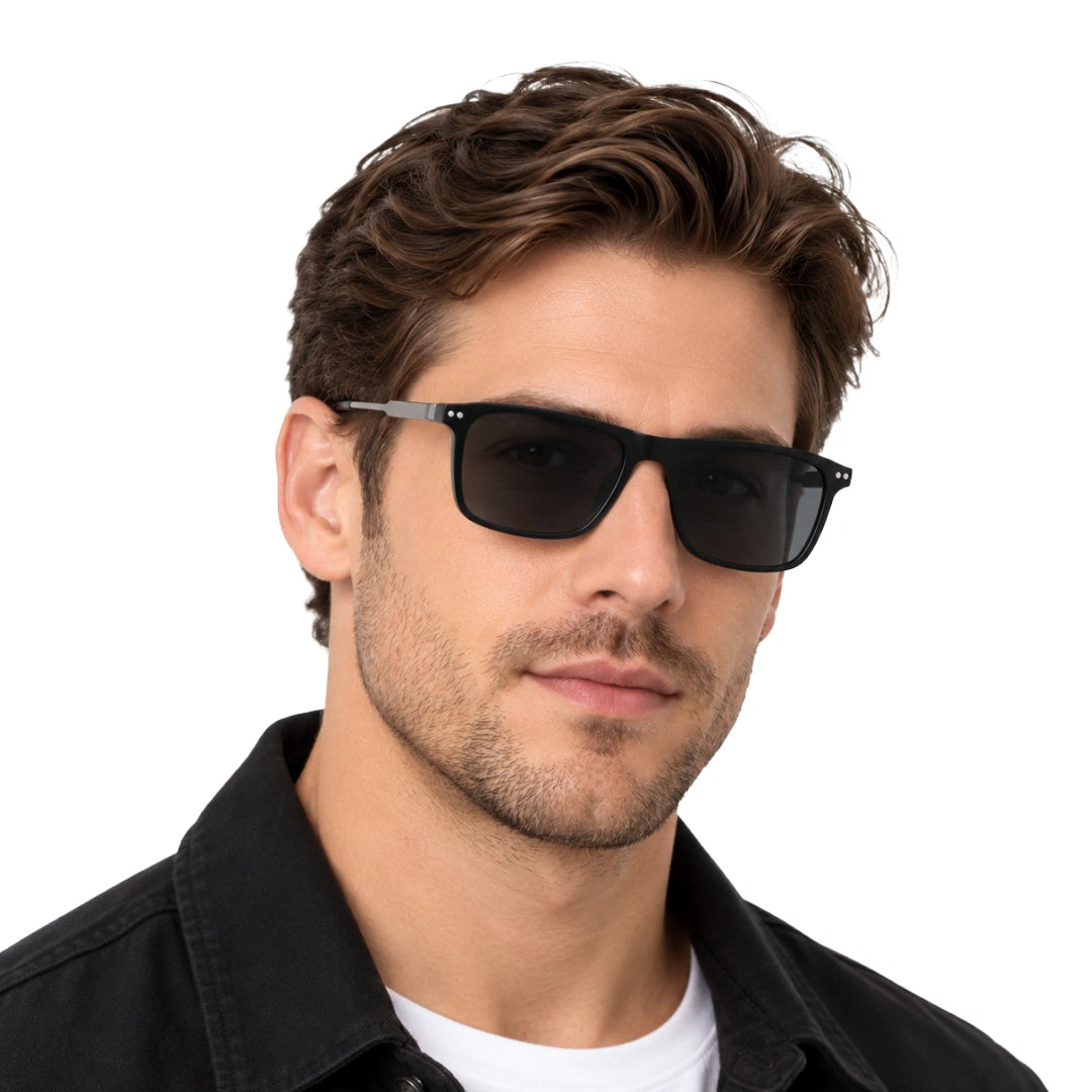 Zoe Miller HIT404 | Structured Rectangle Eyeglasses with Sun Clip-38