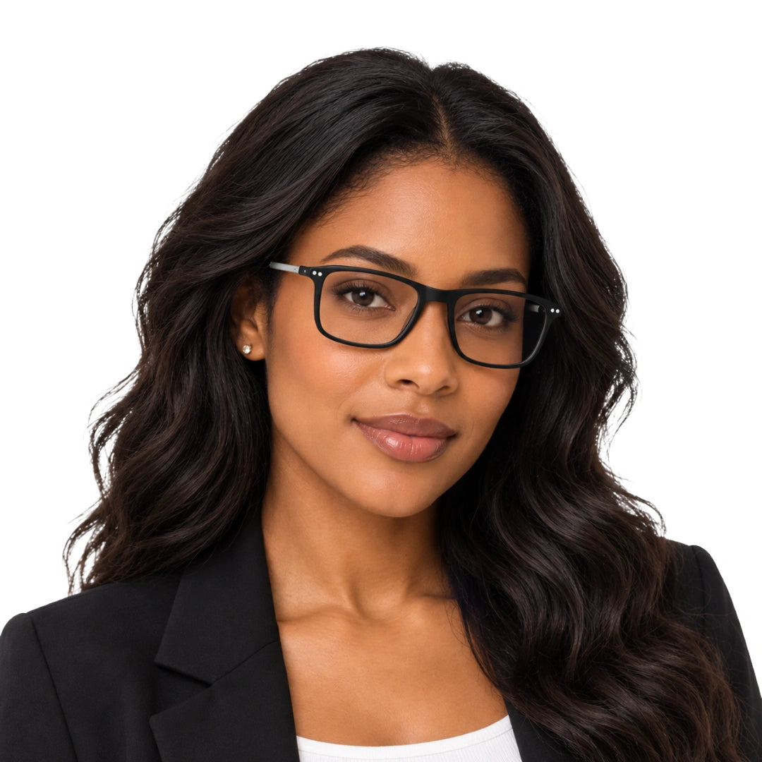 Zoe Miller HIT404 | Structured Rectangle Eyeglasses with Sun Clip-zoom-39