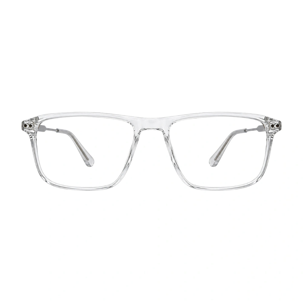 Zoe Miller HIT404 | Structured Rectangle Eyeglasses with Sun Clip