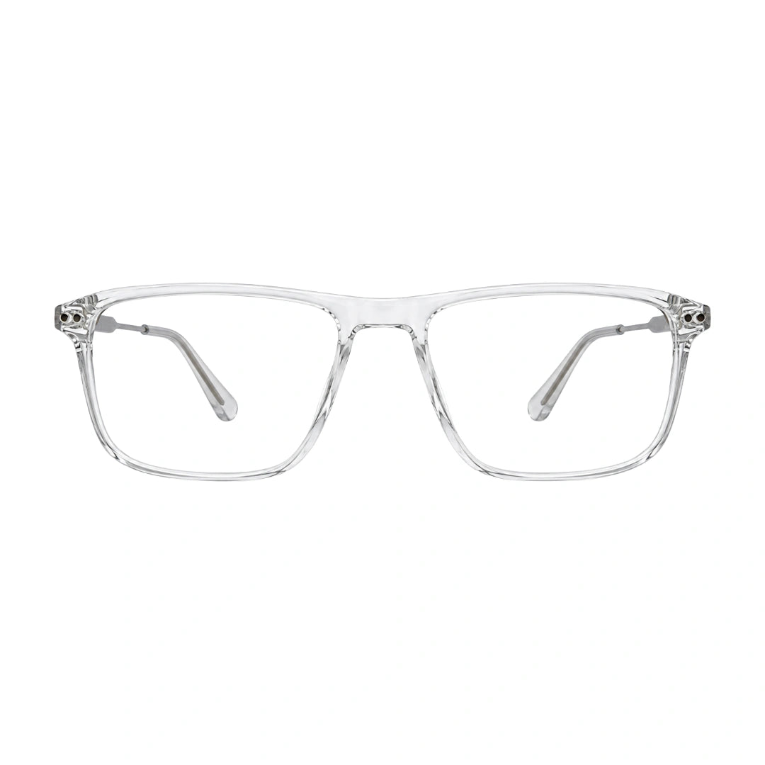 Zoe Miller HIT404 | Structured Rectangle Eyeglasses with Sun Clip