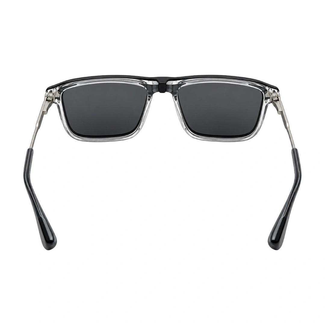 Zoe Miller HIT404 | Structured Rectangle Eyeglasses with Sun Clip-5