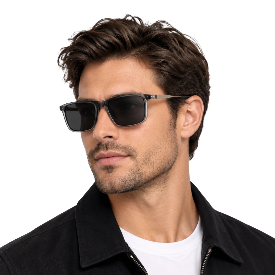 Zoe Miller HIT404 | Structured Rectangle Eyeglasses with Sun Clip-8