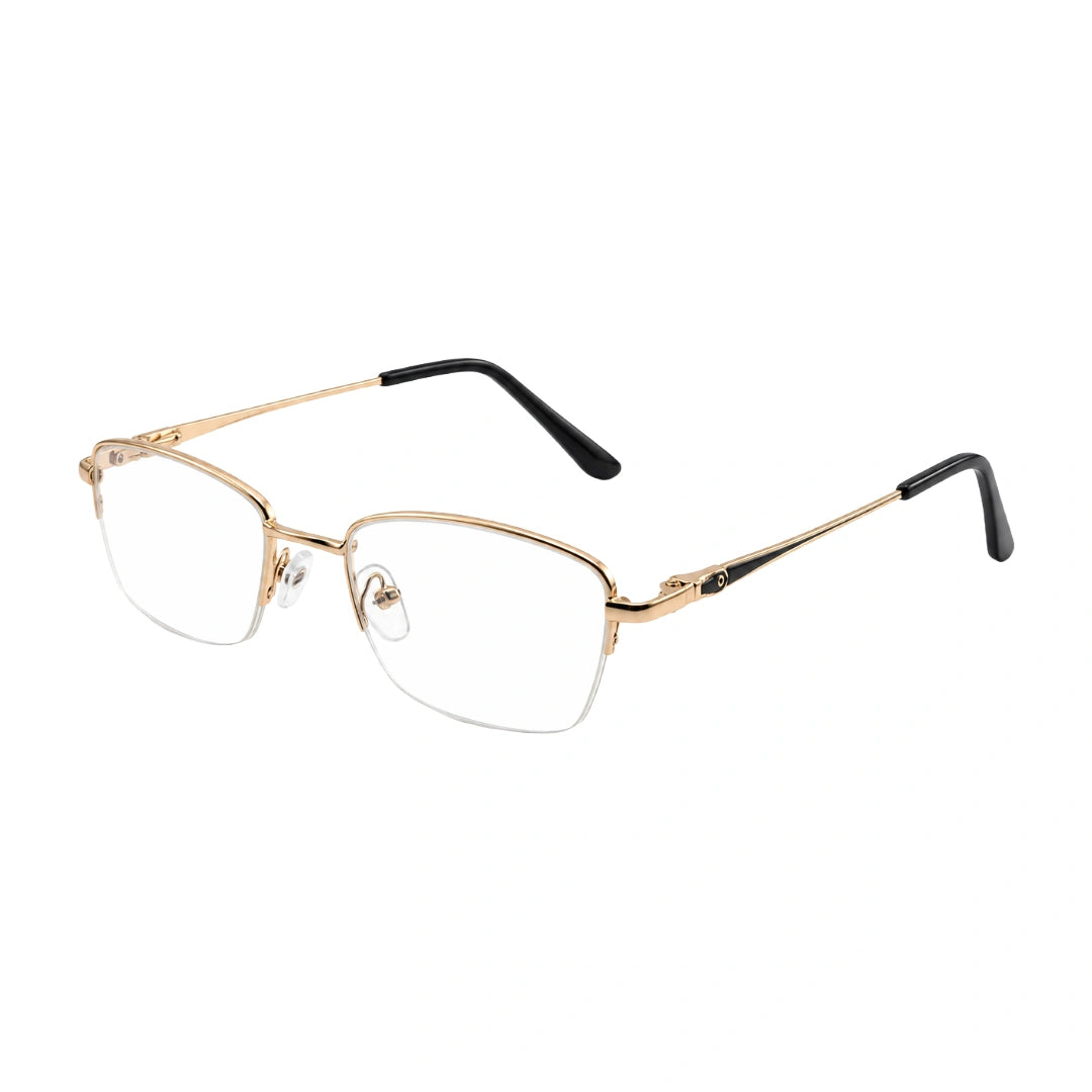 HEART 252107 | Clean-Line Rectangle Half-Rim Optical Eyeglasses-11
