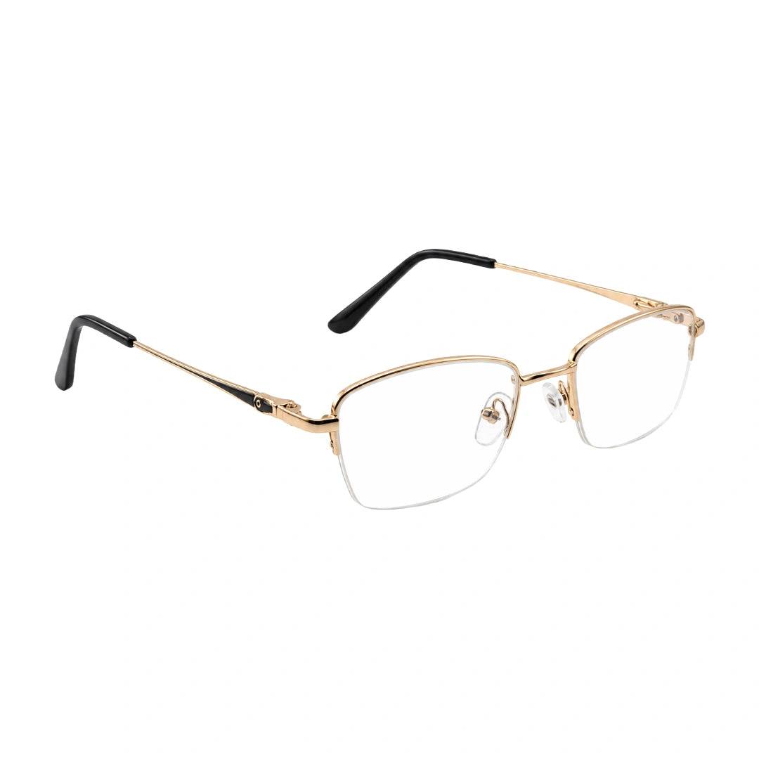 HEART 252107 | Clean-Line Rectangle Half-Rim Optical Eyeglasses-14