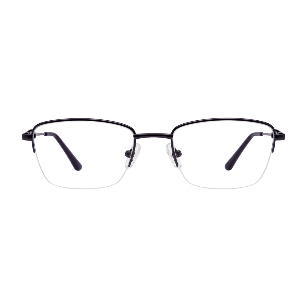 HEART 252107 | Clean-Line Rectangle Half-Rim Optical Eyeglasses