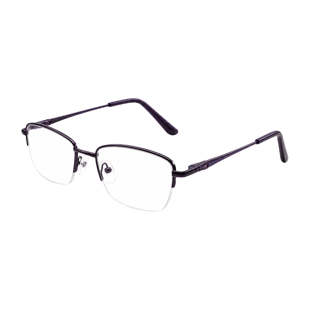 HEART 252107 | Clean-Line Rectangle Half-Rim Optical Eyeglasses