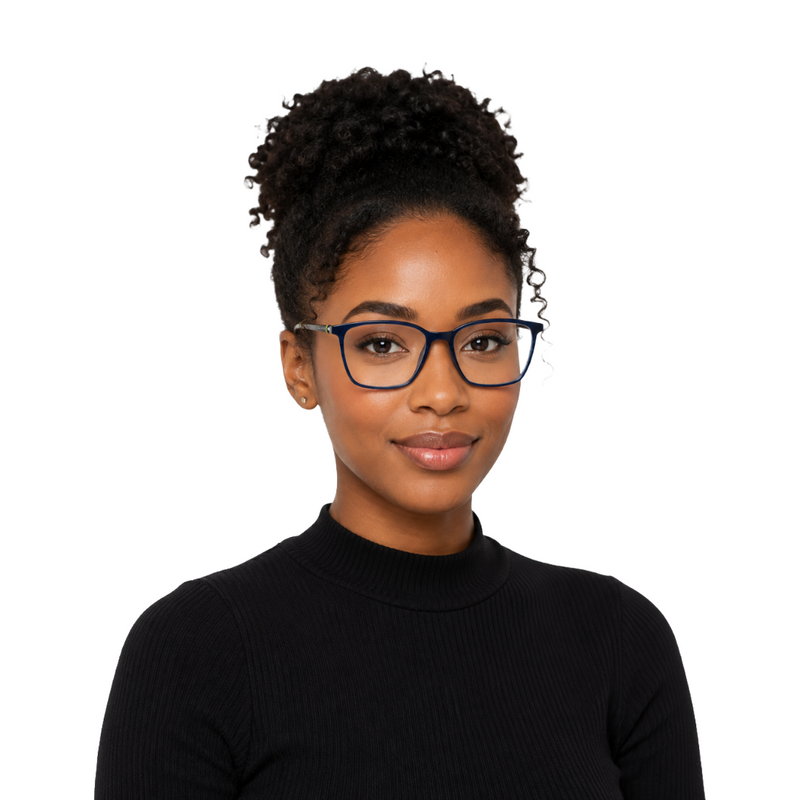 Zoe Miller Iconic Collection – ICN 3554 Square Optical Frame | Matt Blue-zoom-