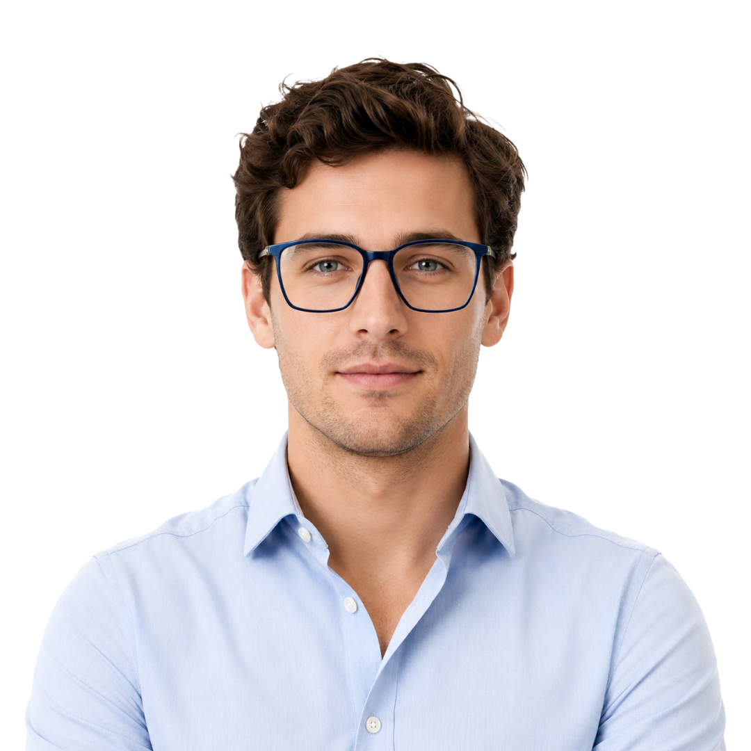 Zoe Miller Iconic Collection – ICN 3554 Square Optical Frame | Matt Blue-zoom-7