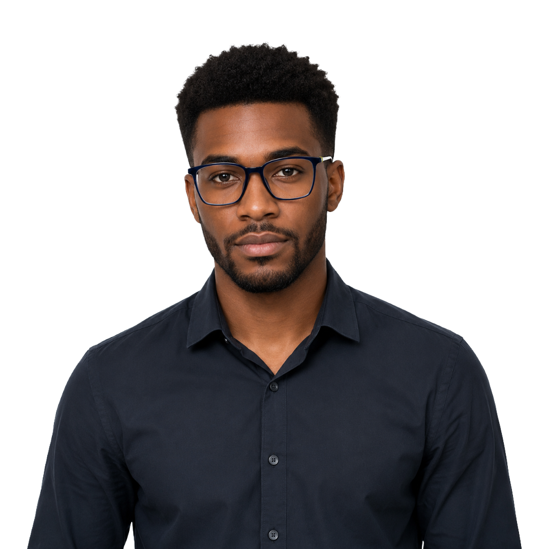Zoe Miller Iconic Collection – ICN 3554 Square Optical Frame | Matt Blue-zoom-9