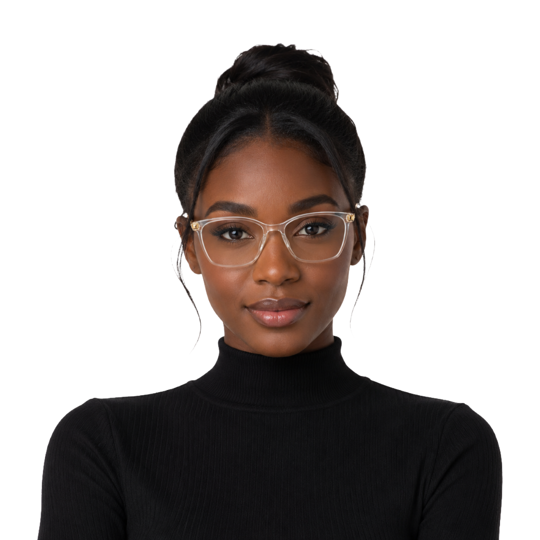 Zoe Miller Iconic Collection – ICN 3565 Square Optical Frame | Transparent White-zoom-8