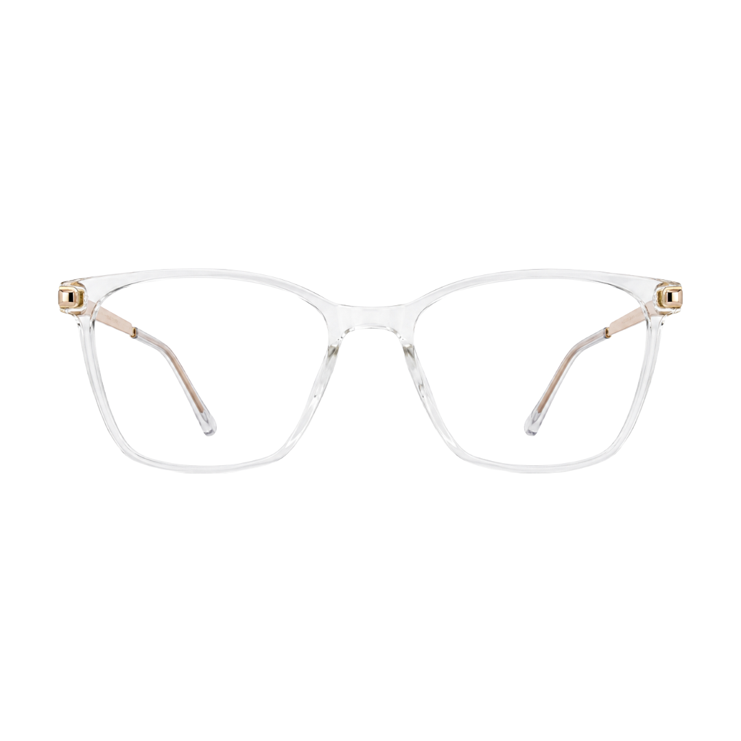 Zoe Miller Iconic Collection – ICN 3565 Square Optical Frame | Transparent White-zoom-1