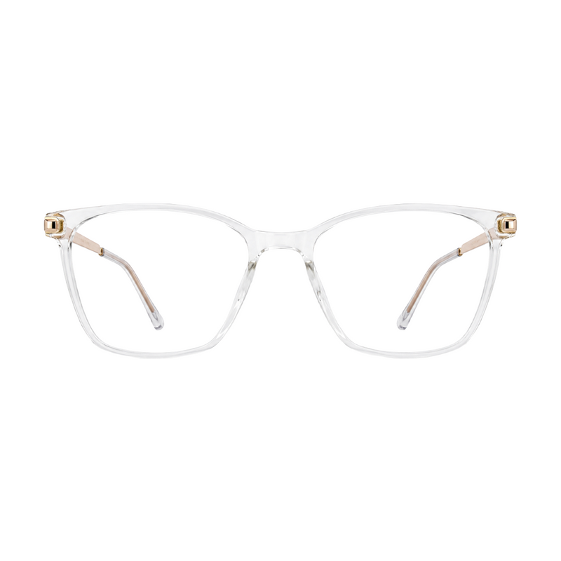 Zoe Miller Iconic Collection – ICN 3565 Square Optical Frame | Transparent White-zoom-
