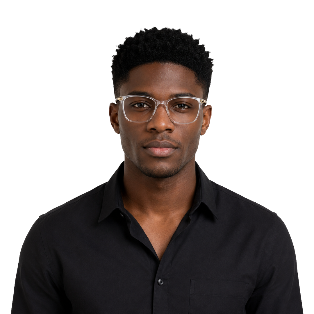 Zoe Miller Iconic Collection – ICN 3565 Square Optical Frame | Transparent White-zoom-9
